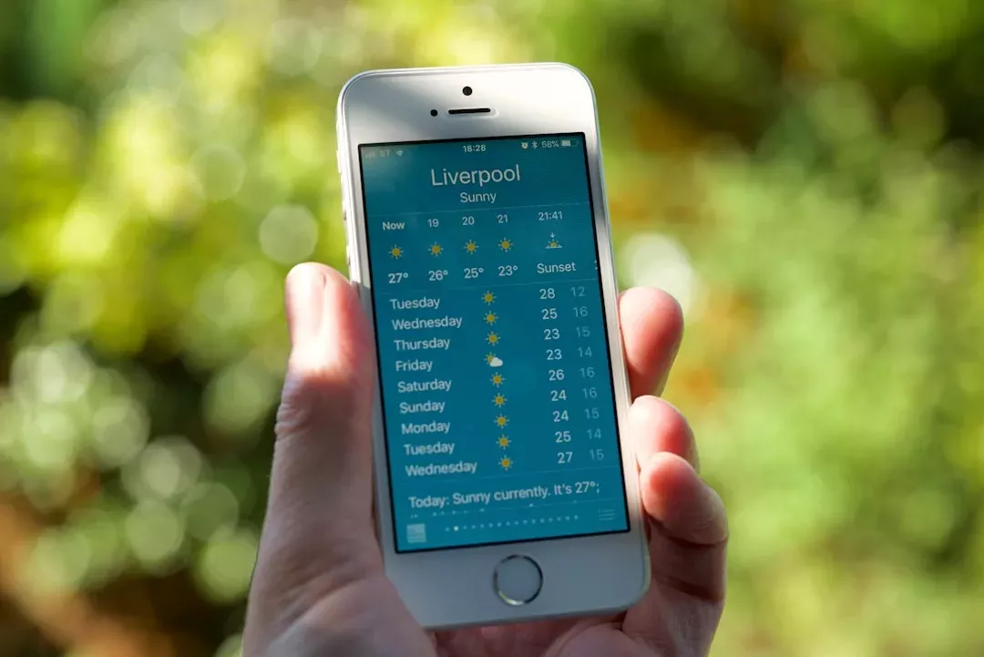application meteo iphone android