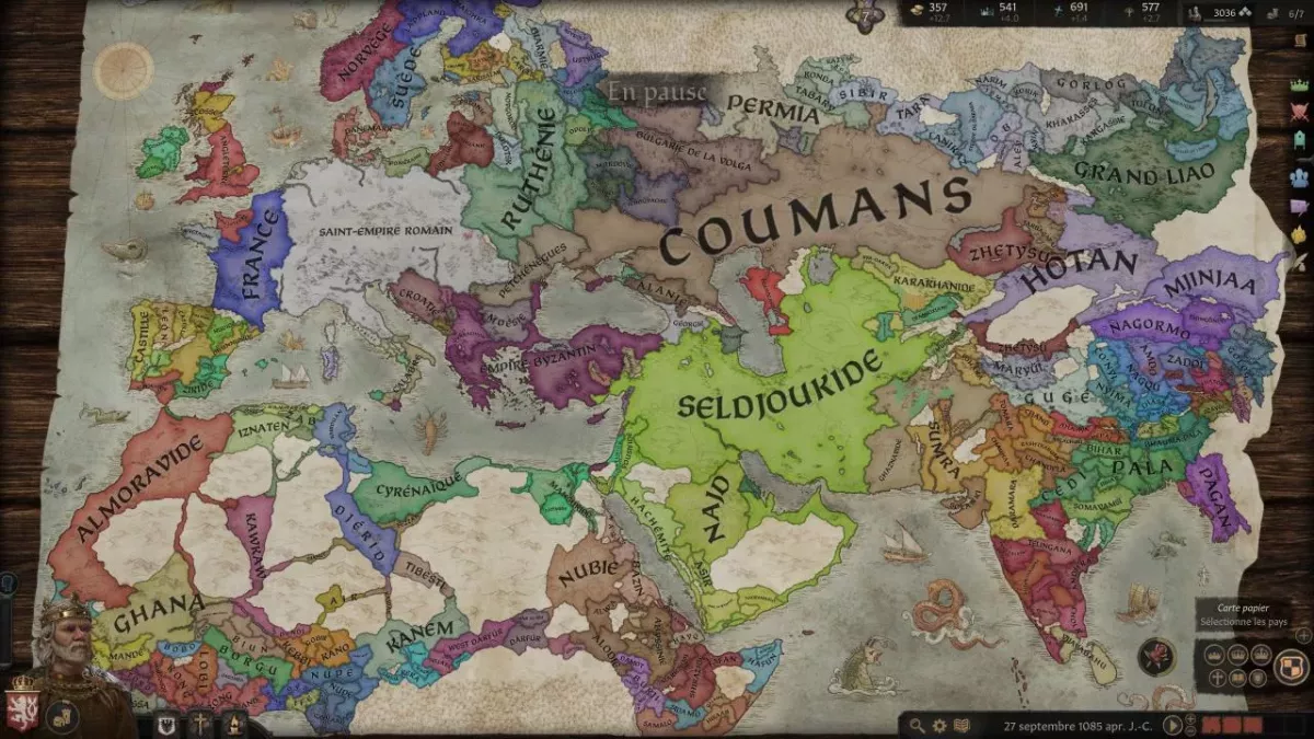Carte du monde Crusader Kings 3