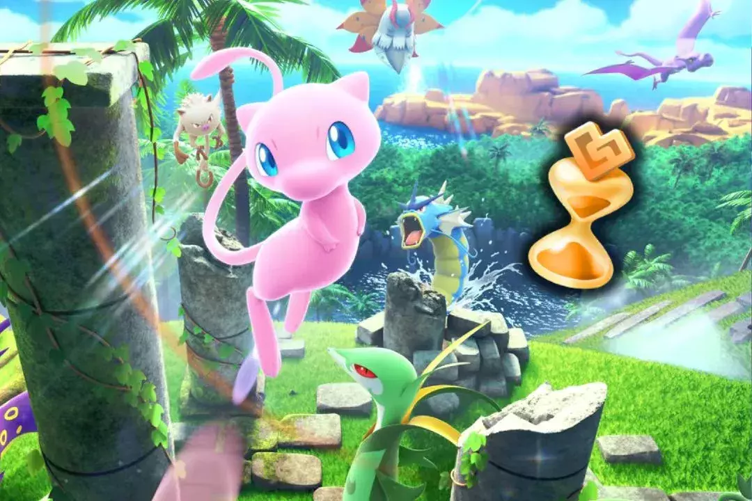 Mew et un sablier miracle