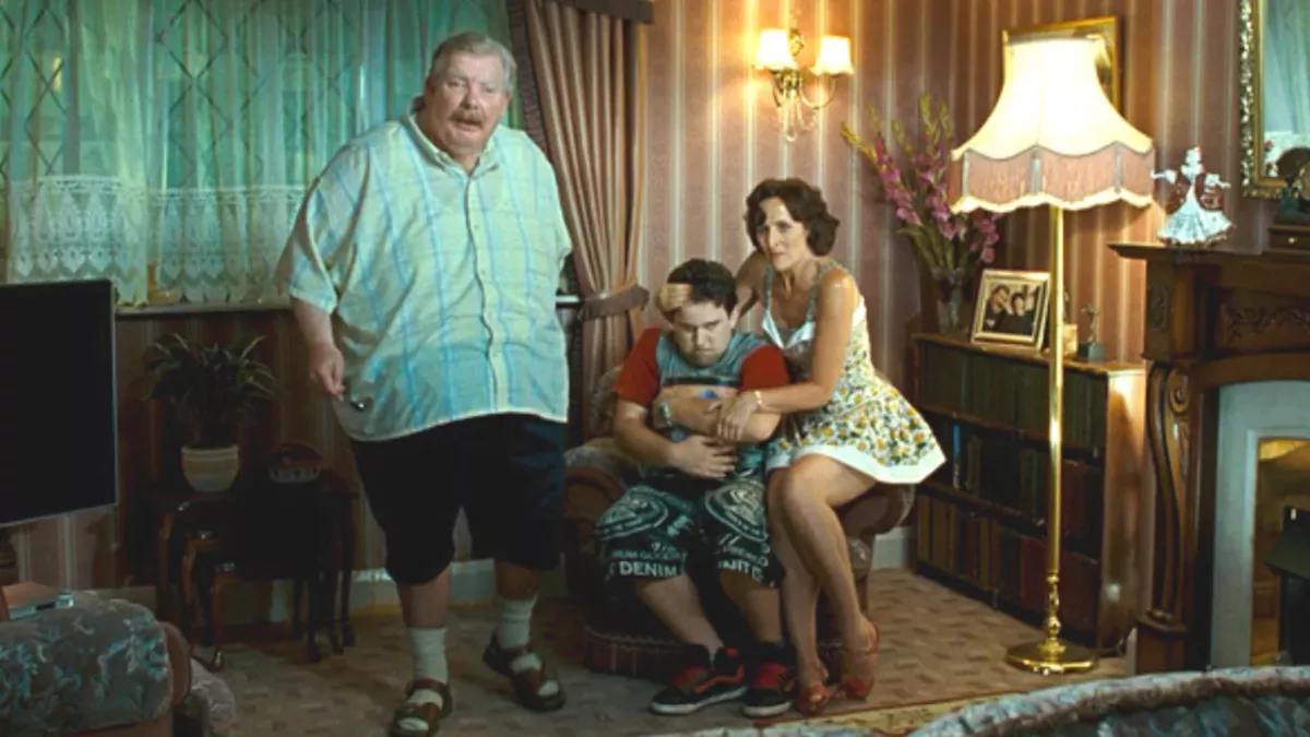 Vernon, Dudley et Petenia dans Harry Potter