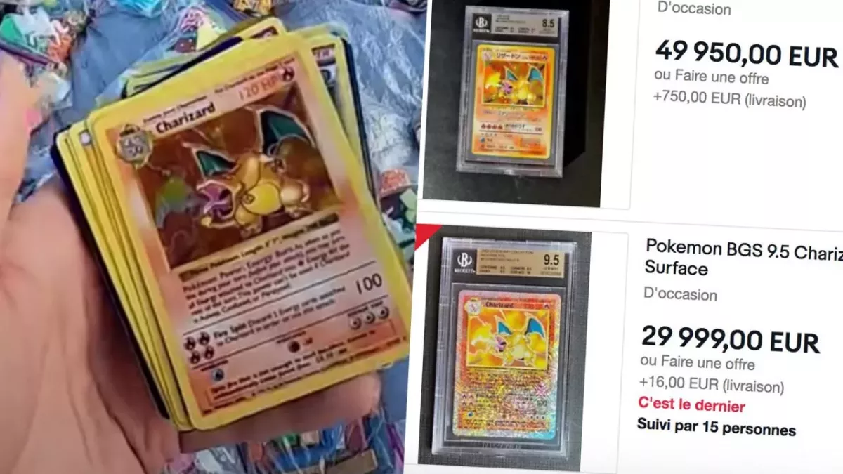 Il achète une carte Pokémon ultra-rare pour 5$ lors d'une brocante