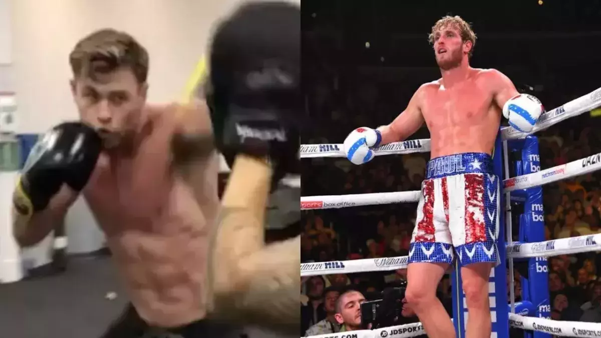 Logan Paul Chris Hemsworth boxe
