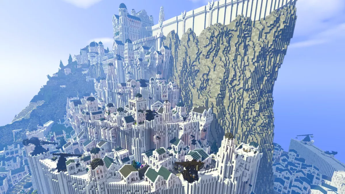 Reproduction de laa Terre du Milieu dans Minecraft