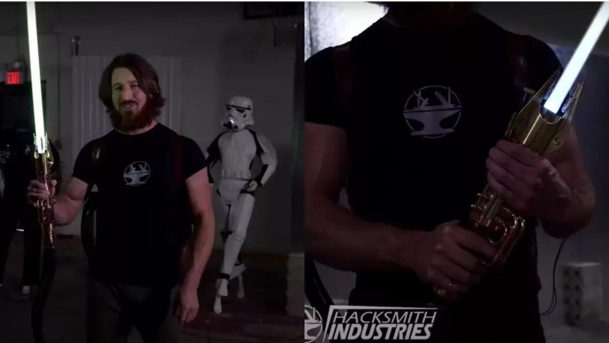 YouTube the Hacksmith Star Wars sabre laser
