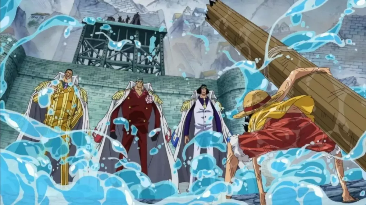 Luffy et les trois amiraux
