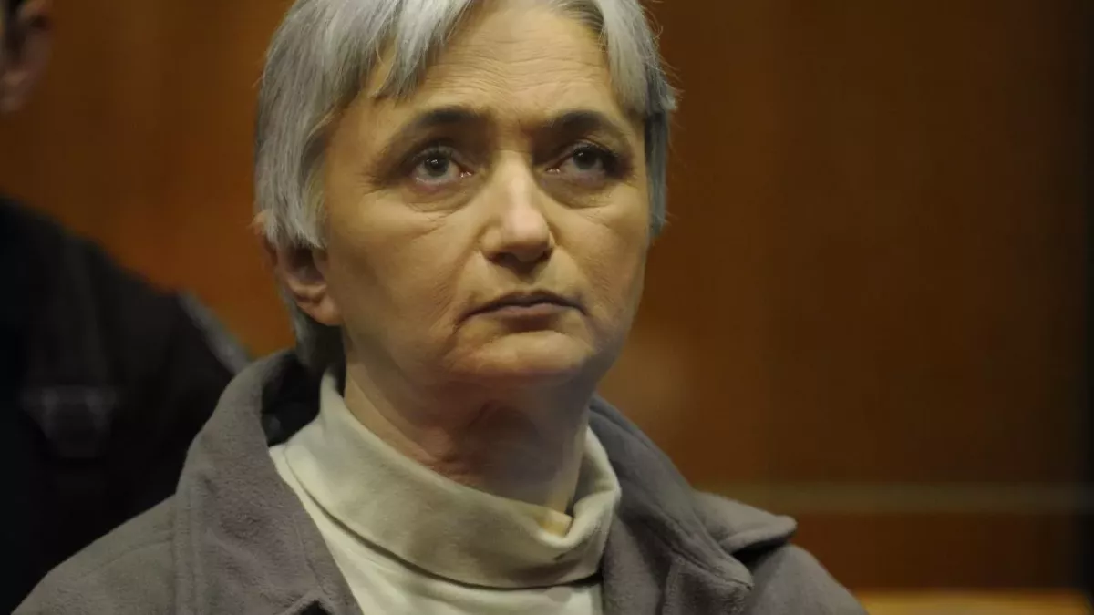Monique Olivier lors de son procès au tribunal de Charleville-Mézières le 28 mars 2008