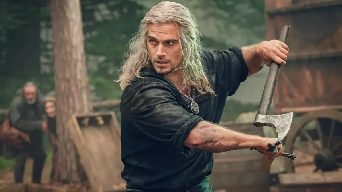 Henry Cavill (Geralt) dans la série The Witcher