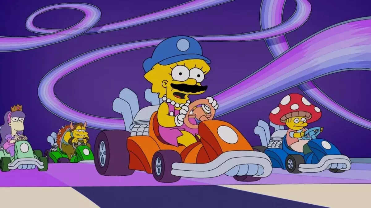 simpson mario kart