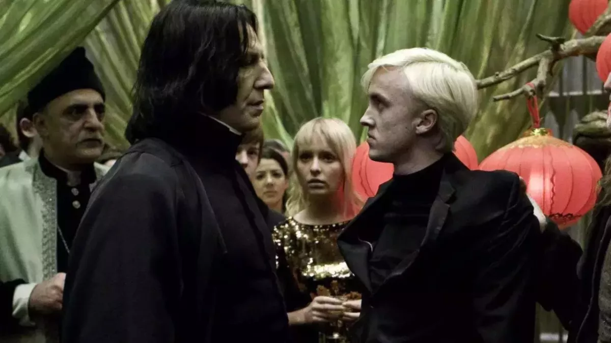 Tom Felton et Alan Rickman