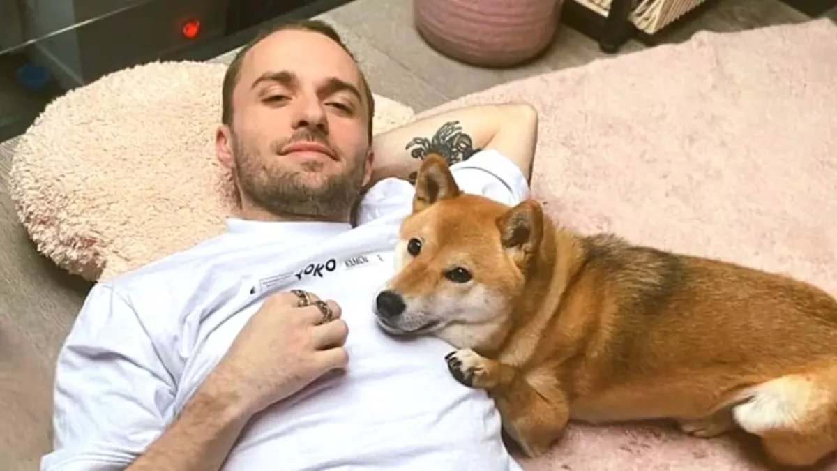 Squeezie et son chien Natsu