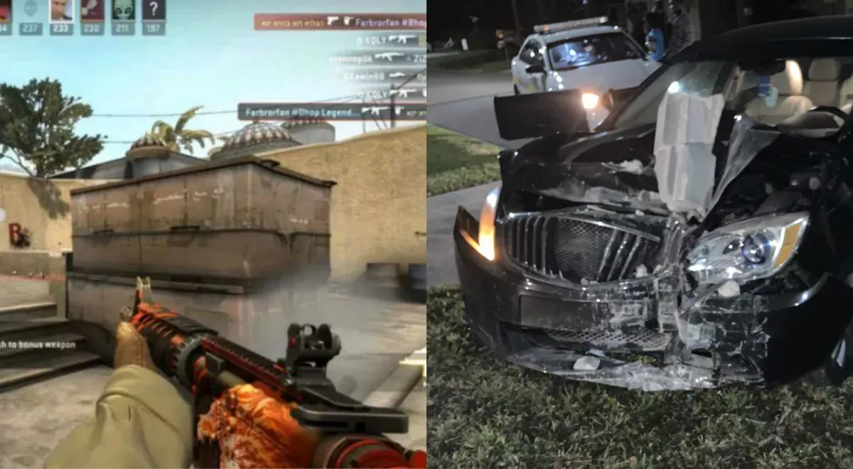 En pleine partie de CS:GO, une voiture s'écrase dans la maison d'un joueur !