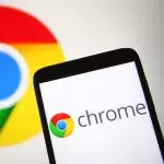 Un smartphone faisant tourner Google Chrome
