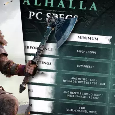 Assassin's Creed Valhalla : configurations PC minimales et requises