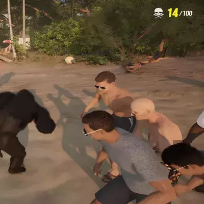Jeu vidéo 100 hommes vs 1 gorille