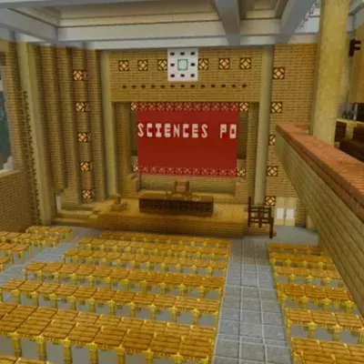 Minecraft : des étudiants recréent Sciences Po dans le jeu pour assister à leurs cours en visio