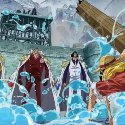 Luffy et les trois amiraux