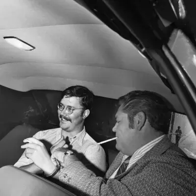Edmund Kemper menotté après son arrestation dans le District de Pueblo