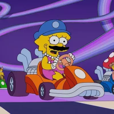 simpson mario kart