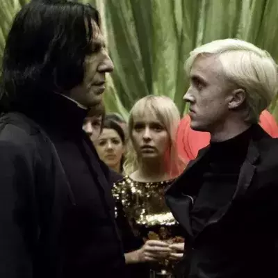 Tom Felton et Alan Rickman
