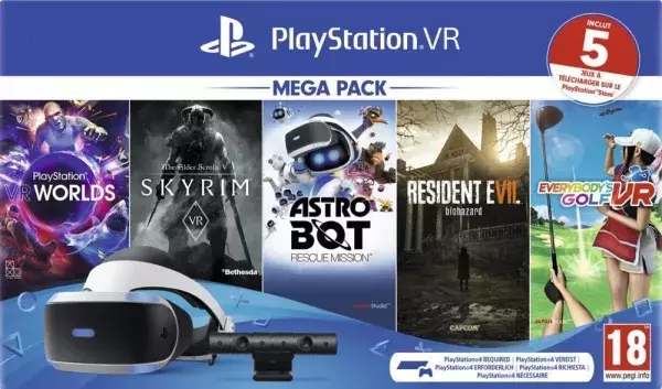 La PlayStation VR Méga Pack 2 est à 219,99€ au lieu de 349,99€