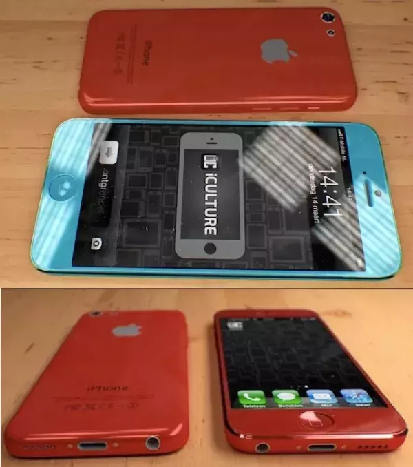 La version rouge et bleue de l'iPhone 5S