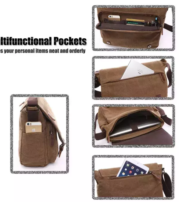 Sac à ordinateur portable 16 pouces Messenger Bag de Losmile