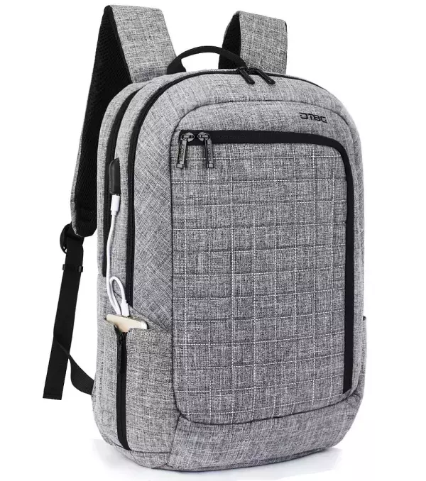 Sac à ordinateur portable gris 15- 17 pouces PN32108 de DTBG