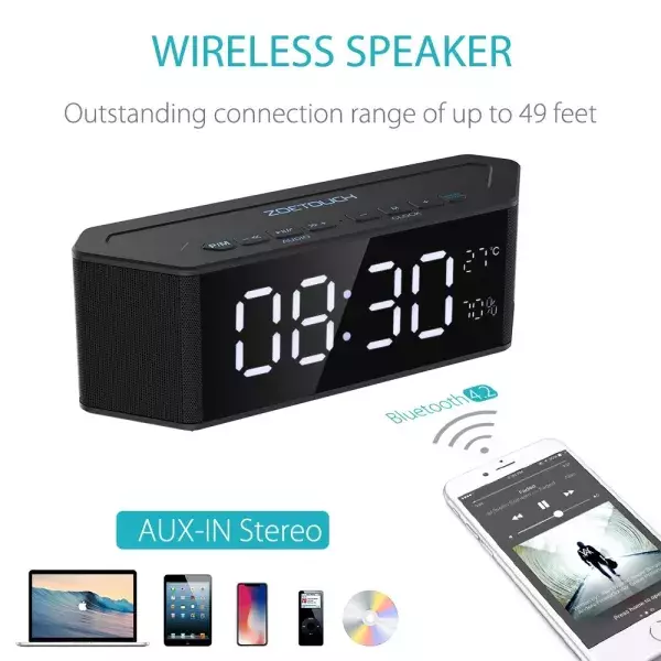 Radio-réveil connecté 4-410OO001-FBA de Zoetouch
