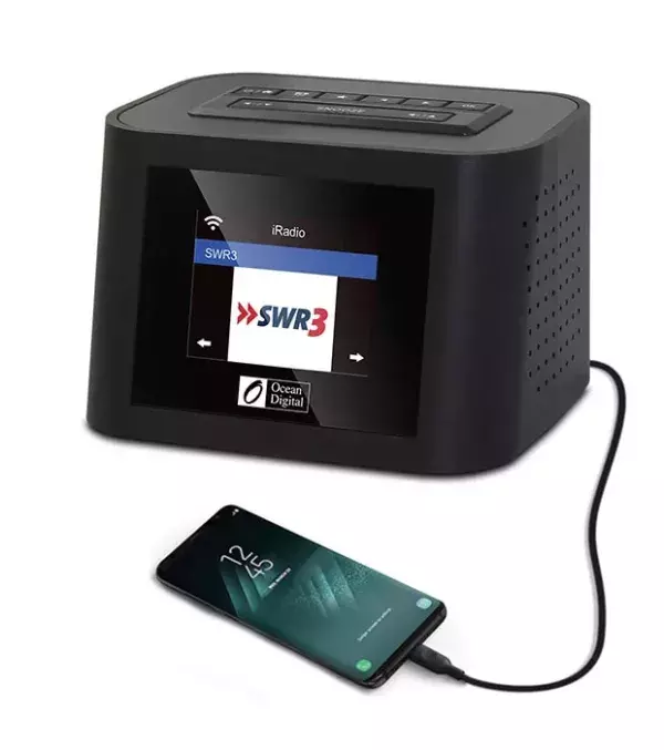 Radio-réveil connecté WR-828F Internet radio de Ocean Digital