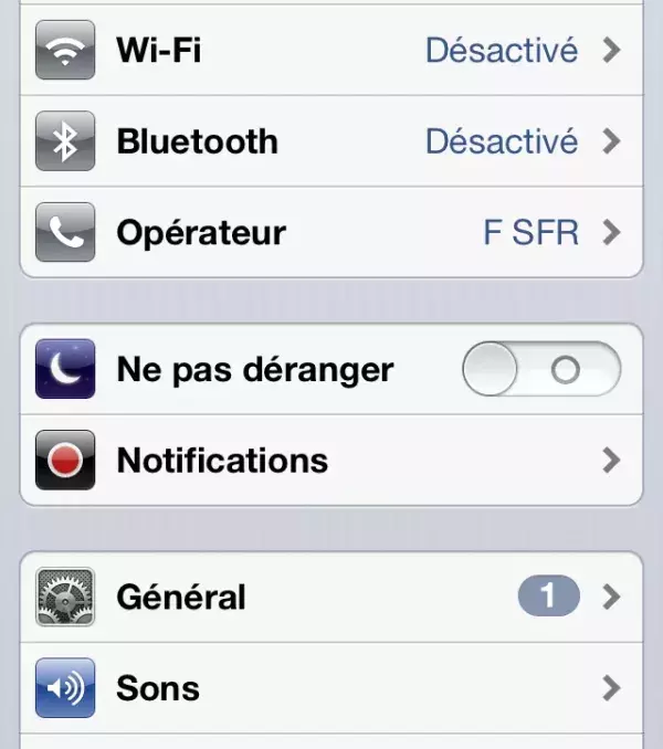 Jailbreak ios 6, étape 1: Commencez par désactiver votre passcode via la rubrique Général