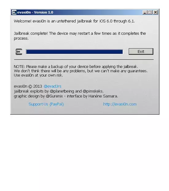 Jailbreak ios 6, étape 12: Le jailbreak est installé