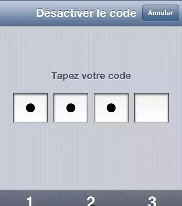 Jailbreak ios 6, étape 4: tapez à nouveau votre code pour confirmer