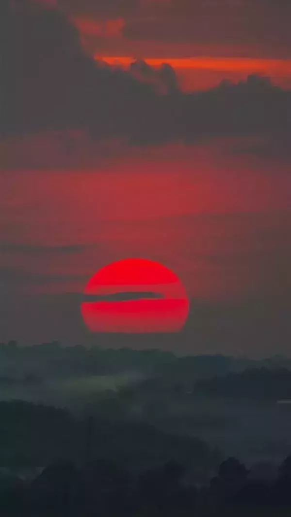 Photo d'un couché de soleil en été