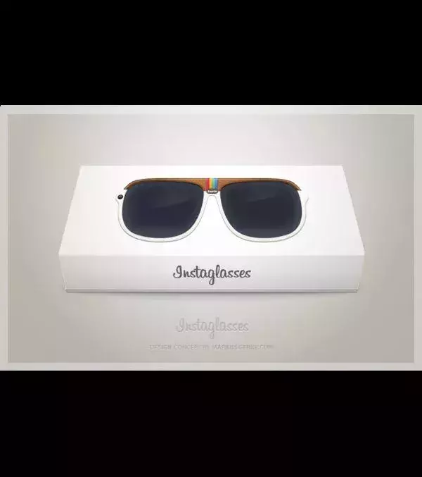 Voici dans quelle boîte serait disposée la paire de lunettes