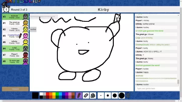 2ème : skribbl.io, le classique "devine ce que je dessine"