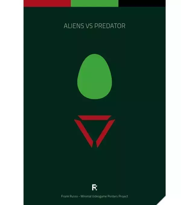 Des affiches gaming minimalistes : Aliens vs Predator
