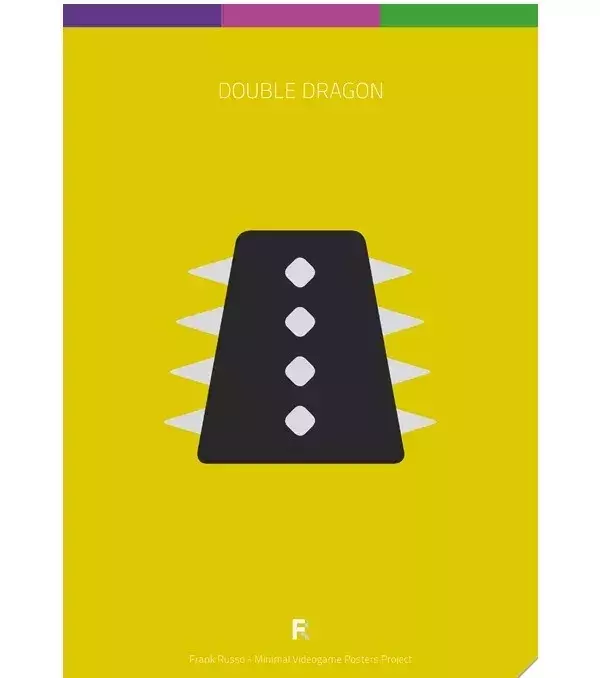 Des affiches gaming minimalistes : Double Dragon
