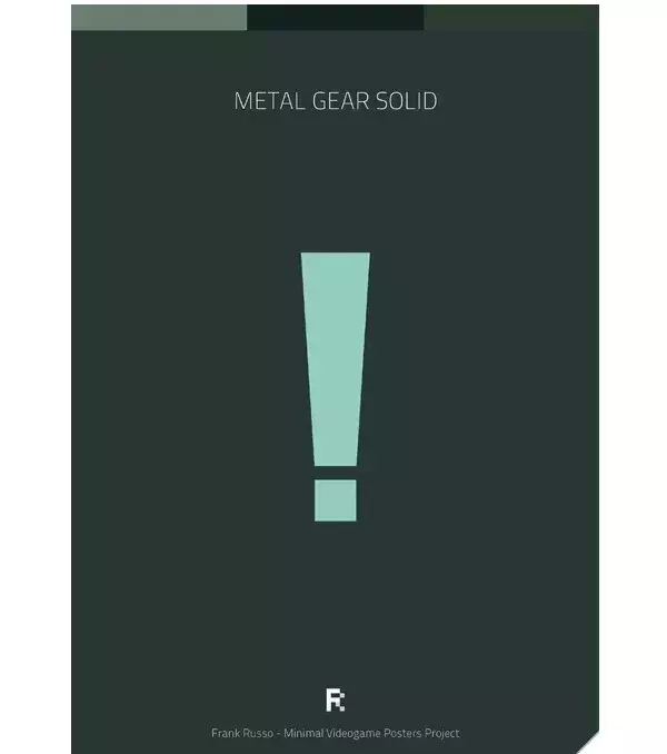 Des affiches gaming minimalistes : Metal Gear Solid