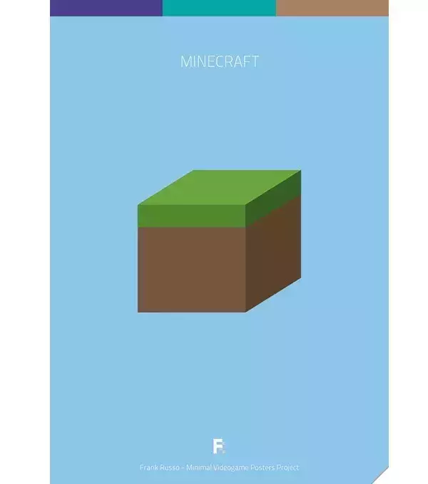 Des affiches gaming minimalistes : Minecraft