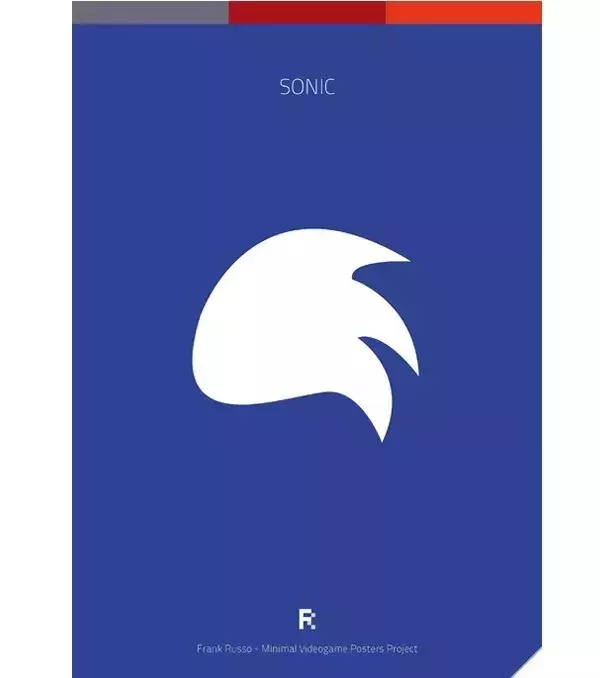 Des affiches gaming minimalistes : Sonic