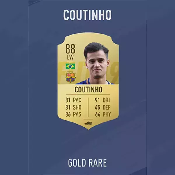 FIFA 19 : joueur 5 étoiles Coutinho