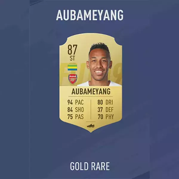 FIFA 19 note joueur : AUBAMEYANG, 51ème