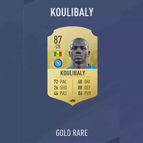 FIFA 19 note joueur : KOULIBALY, 55ème