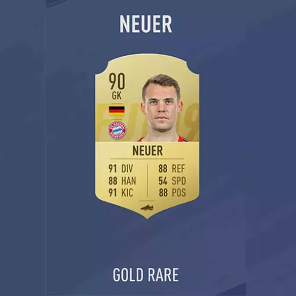 FIFA 19 note joueur : NEUER, 12ème