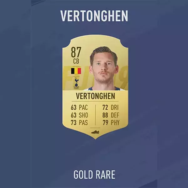 FIFA 19 note joueur : VERTONGHEN, 48ème
