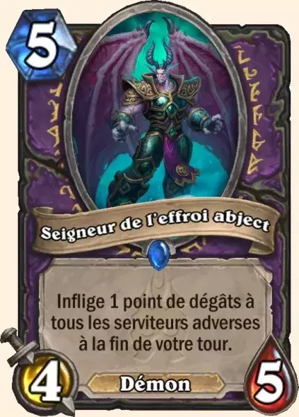 Hearthstone Armageboum : meilleur deck démoniste Seigneur de l'effroi abject