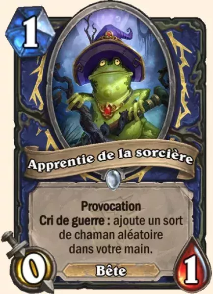 Hearthstone Extension Bois Maudit nouvelle carte Chaman : Apprentie de la sorcière
