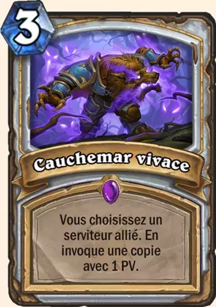 Hearthstone Extension Bois Maudit nouvelle carte Prêtre : Cauchemar vivace