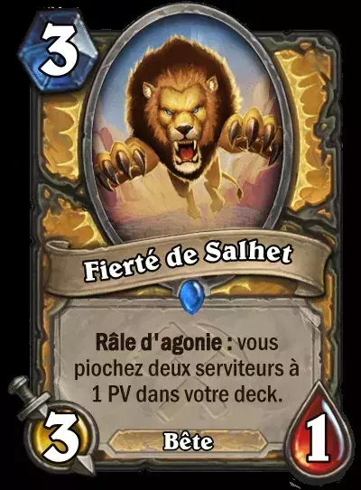Hearthstone les Aventuriers d'Uldum : Fierté de Slahet