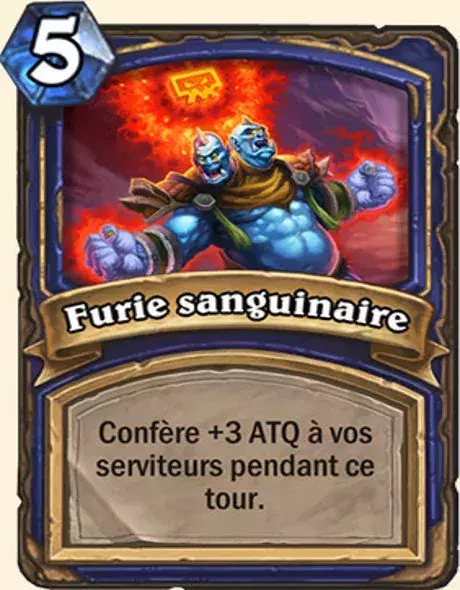 Hearthstone, meilleur deck Chaman : Furie sanguinaire x2